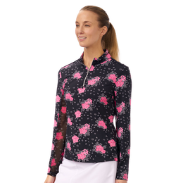 Authentic Collection: Laure Floral Quarter Zip Pull Over